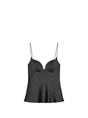 Zara Black Satin Camisole Tank Top